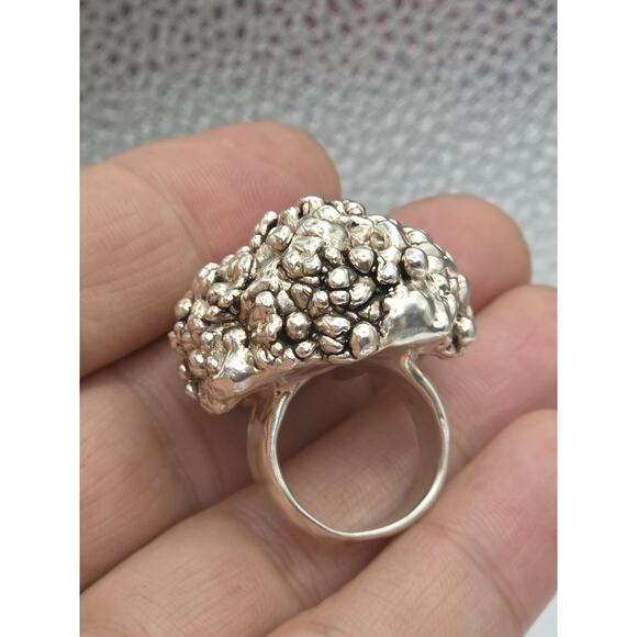 VINTAGE ISRAEL STERLING SILVER 925 RING SIZE 8.5 - Picture 6 of 16